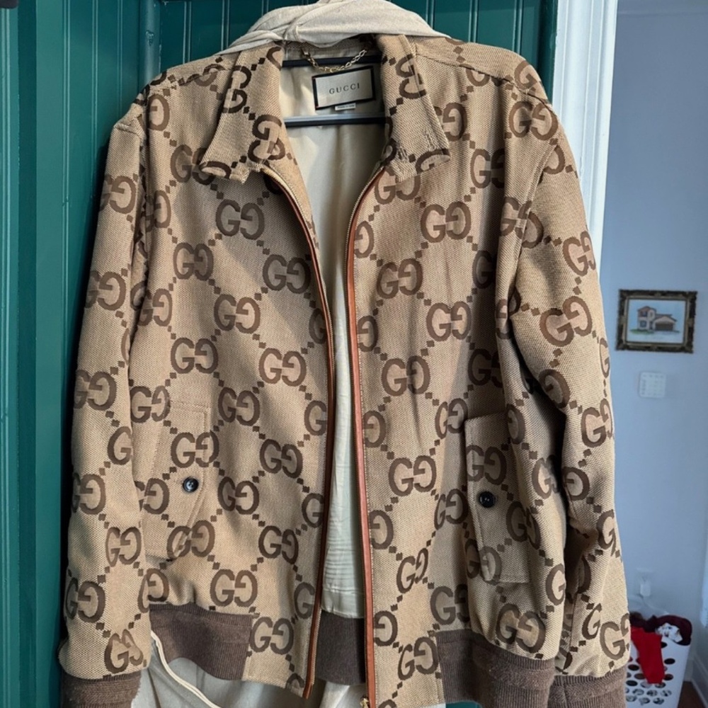 Gucci Monogram “Jumbo GG” Men’s Jacket 52 Large